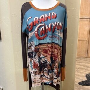 Double D Ranch Grand Canyon Graphic Tunic - Blue and Brown